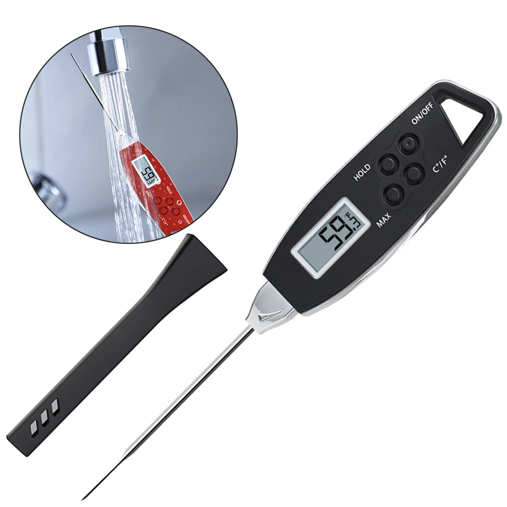 Digital Waterproof Food Thermometer Instant Read Meat Cooking Kitchen Temperature Meter Accurate Magnet Back Hanging
Digital Waterproof Food Thermometer Instant Read Meat Cooking Kitchen Temperature Meter Accurate Magnet Back Hanging