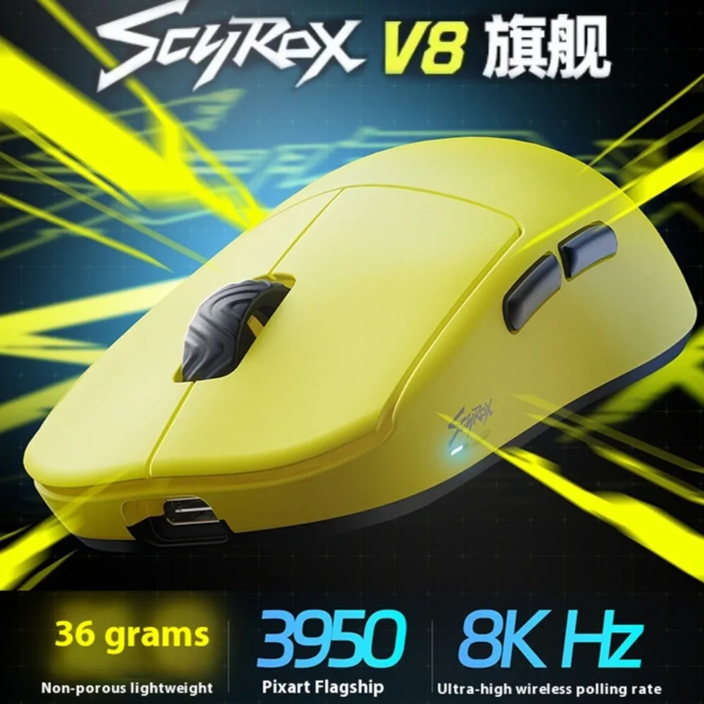 SCYROX V8 2.4G Wireless Gaming Mouse Dual 8KHz 36g Ultra-Lightweight Ergonomics PAW3950 205mAh for E-Sports PC Gamer
SCYROX V8 2.4G Wireless Gaming Mouse Dual 8KHz 36g Ultra-Lightweight Ergonomics PAW3950 205mAh for E-Sports PC Gamer