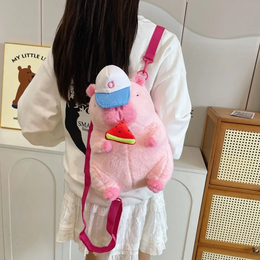 Animal Cartoon Pink Capybara Plush Backpack Green Large Capacity Capybara Crossbody Bag Cotton Cute Capybara Plush Bag Unisex
Animal Cartoon Pink Capybara Plush Backpack Green Large Capacity Capybara Crossbody Bag Cotton Cute Capybara Plush Bag Unisex