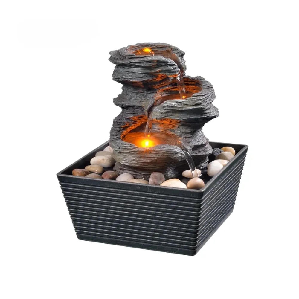 Pastoral rockery rock texture circulating water desktop fountain small ornaments home living room porch decoration
Pastoral rockery rock texture circulating water desktop fountain small ornaments home living room porch decoration