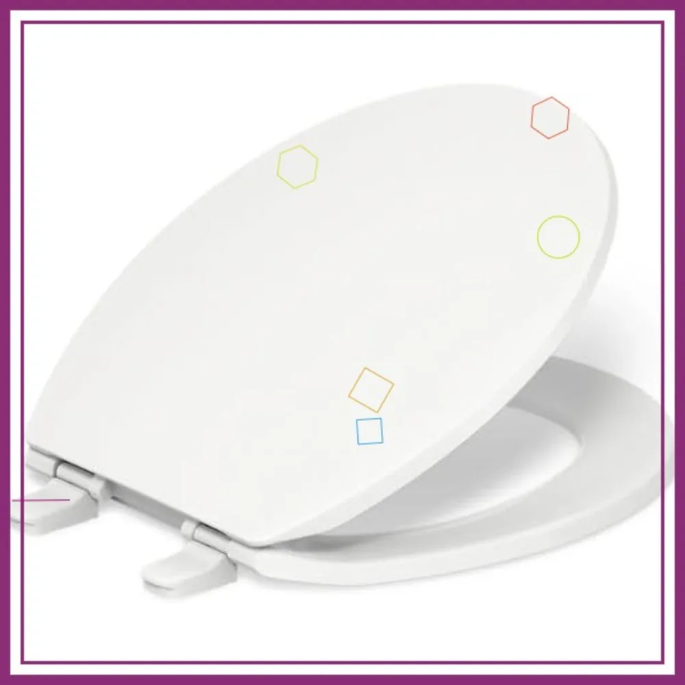Slow Close Round Toilet Seat with Quick-Attach Hardware and Grip-Tight Bumpers, White
Slow Close Round Toilet Seat with Quick-Attach Hardware and Grip-Tight Bumpers, White