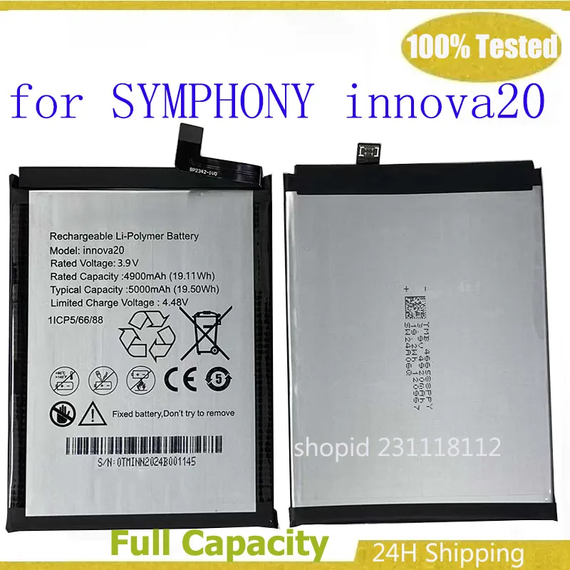 Оригинальный аккумулятор емкостью 5000 мАч для мобильного телефона SYMPHONY innova20 1ICP5/66/88
Оригинальный аккумулятор емкостью 5000 мАч для мобильного телефона SYMPHONY innova20 1ICP5/66/88
