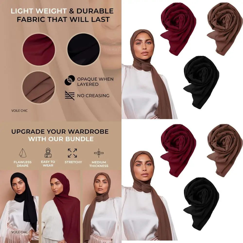 Luxury Chiffon Premium Hijab - Non-Slip Islamic Women's Head Scarf Wrap
Luxury Chiffon Premium Hijab - Non-Slip Islamic Women's Head Scarf Wrap