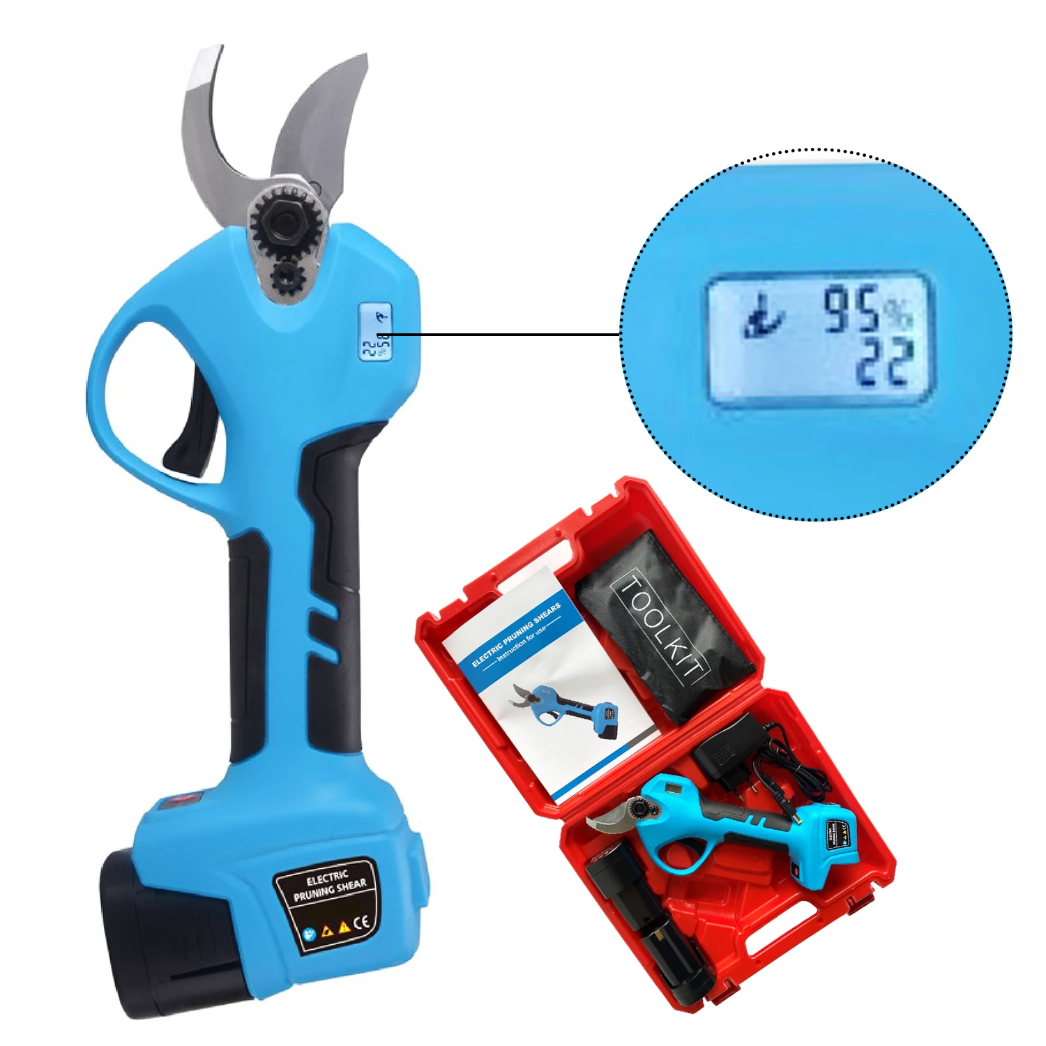 VERTAK 16.8V Cordless Electric Pruning Shears Lithium-Ion Battery SK5 Blade Garden Tools Pruner Cutter
VERTAK 16.8V Cordless Electric Pruning Shears Lithium-Ion Battery SK5 Blade Garden Tools Pruner Cutter