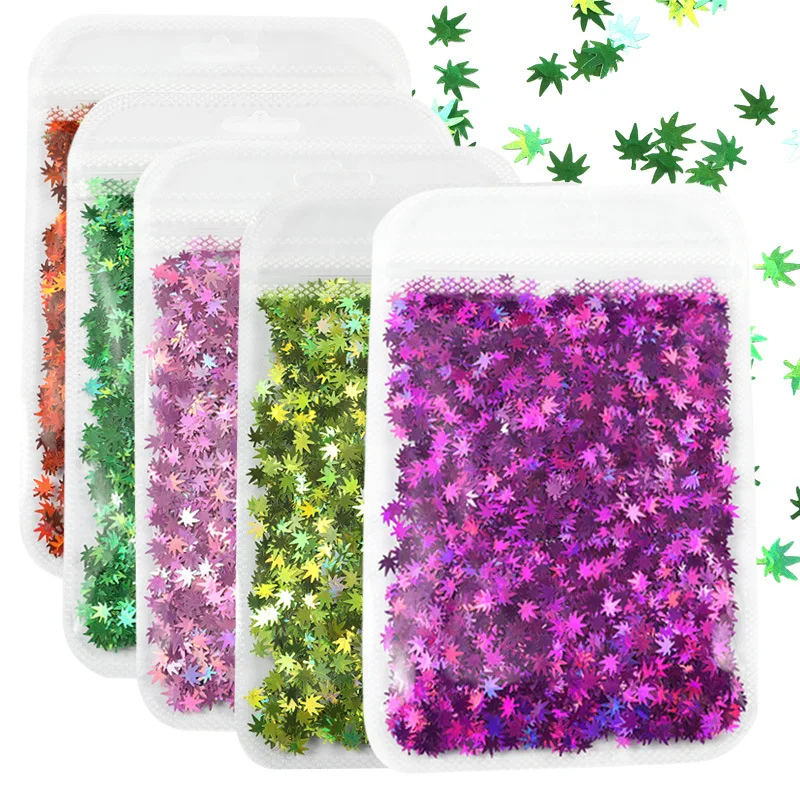 Maple Leaf Nail Art Glitter Micro Laser Leaves 3D Silver Gold Sequins Polish Manicure Autumn Nail Decoration 10g
Maple Leaf Nail Art Glitter Micro Laser Leaves 3D Silver Gold Sequins Polish Manicure Autumn Nail Decoration 10g