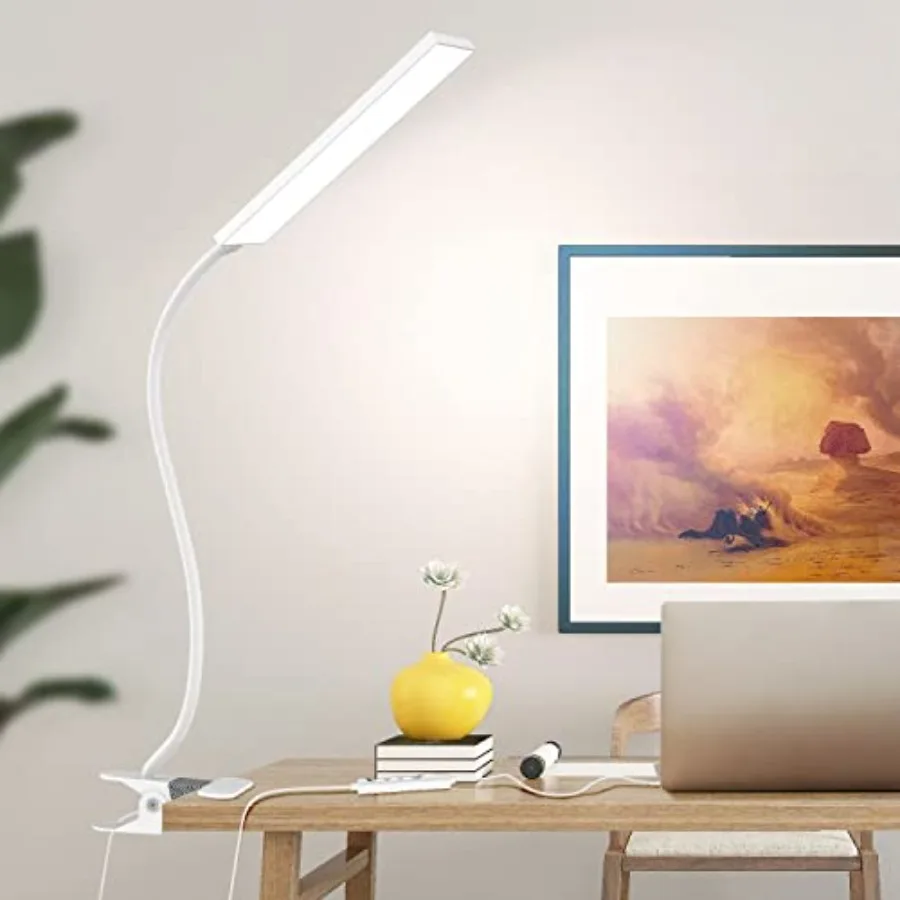 Clip on Light LED Desk Lamp with Eye-Caring LED Metal Clip 11 Level Brightness 3 Color Modes Power by USB Port 5W Adjustable Ne
Clip on Light LED Desk Lamp with Eye-Caring LED Metal Clip 11 Level Brightness 3 Color Modes Power by USB Port 5W Adjustable Ne