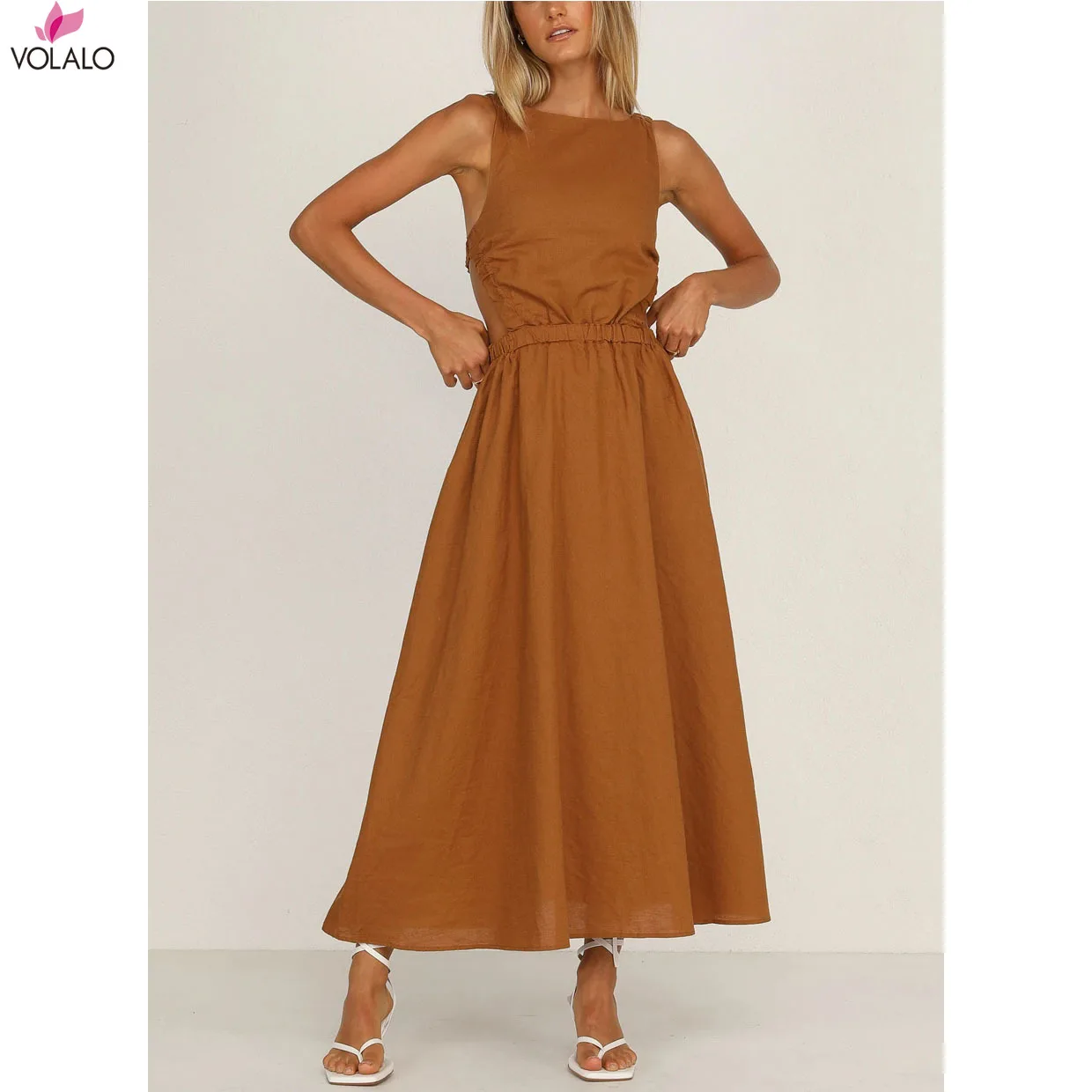 VOLALO Elegant Hot Solid Strap Women Summer Dress 2024 New Slip Black Maxi Dress Backless Vintage Female Party Dress Vestidos
VOLALO Elegant Hot Solid Strap Women Summer Dress 2024 New Slip Black Maxi Dress Backless Vintage Female Party Dress Vestidos