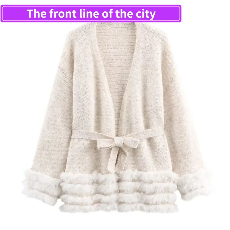 Свободный модный кожаный жакет для женщин, осенне-зимний, новый, вязаный, с поясом, длинными рукавами, однотонный кардиган
Свободный модный кожаный жакет для женщин, осенне-зимний, новый, вязаный, с поясом, длинными рукавами, однотонный кардиган