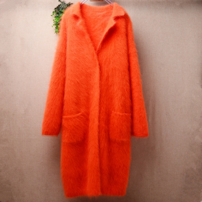 Женская осенне-зимняя одежда, волосатый ангорский кролик, вязаный свитер с v-образным вырезом и рукавами три четверти, свободный свитер, джемпер, топы
Женская осенне-зимняя одежда, волосатый ангорский кролик, вязаный свитер с v-образным вырезом и рукавами три четверти, свободный свитер, джемпер, топы