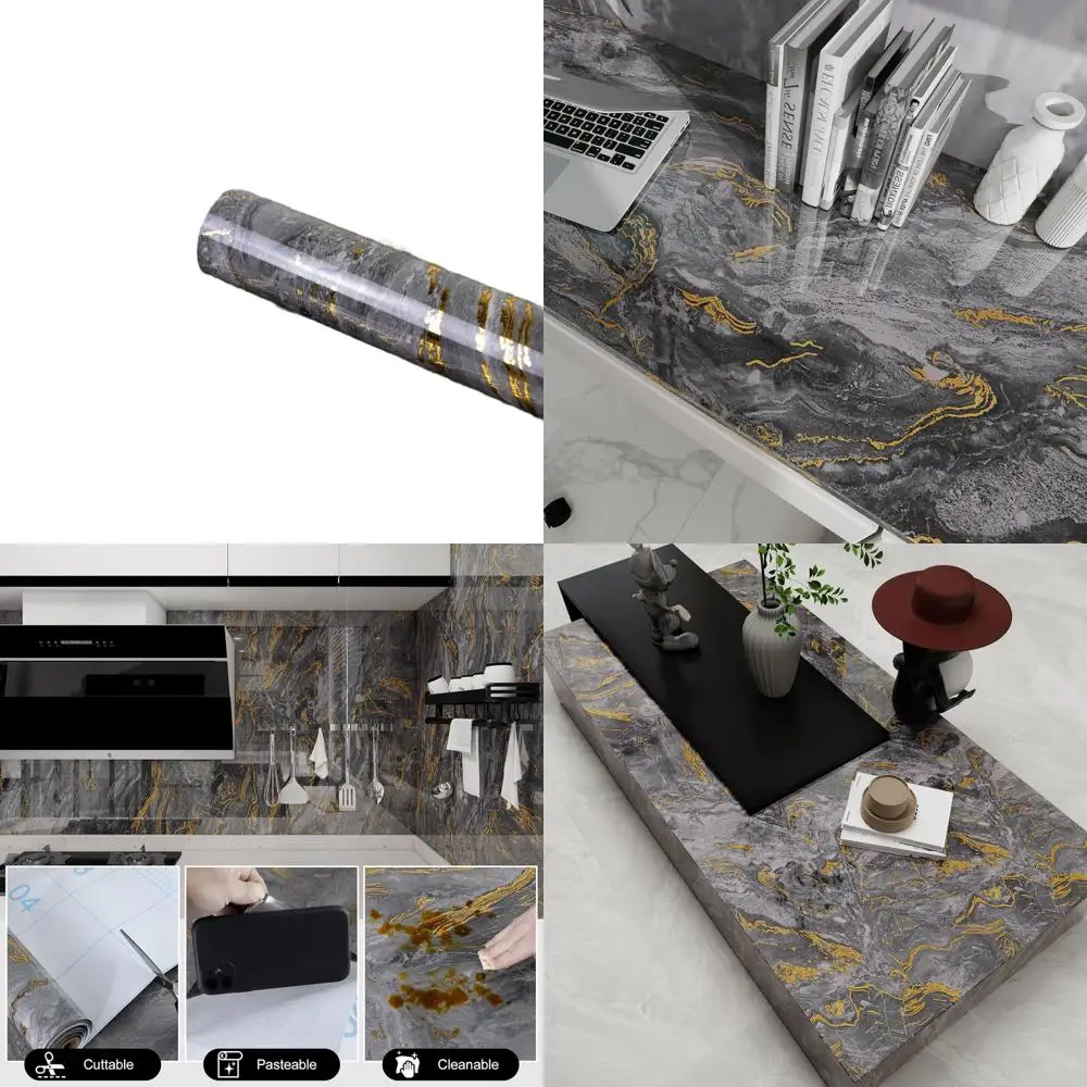 23.6 x 472 Waterproof Marble Contact Paper for Kitchen & Bath Countertops - Easy Peel & Stick Installation
23.6 x 472 Waterproof Marble Contact Paper for Kitchen & Bath Countertops - Easy Peel & Stick Installation