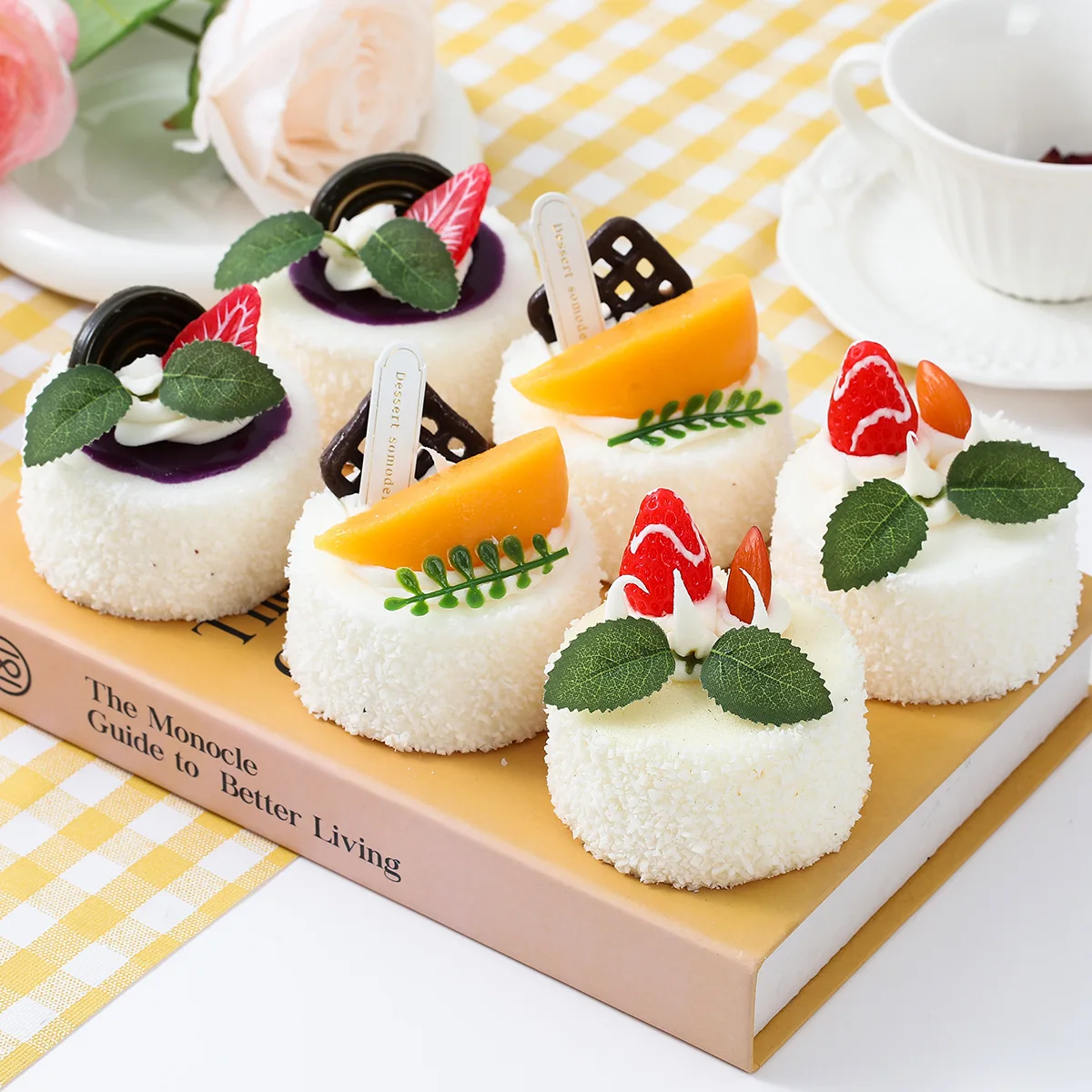 Artificial French Buttercream Cake PU Fake Dessert Bread Mousse Cake Refrigerator Sticker Display Prop Home Decor Decorations
Artificial French Buttercream Cake PU Fake Dessert Bread Mousse Cake Refrigerator Sticker Display Prop Home Decor Decorations