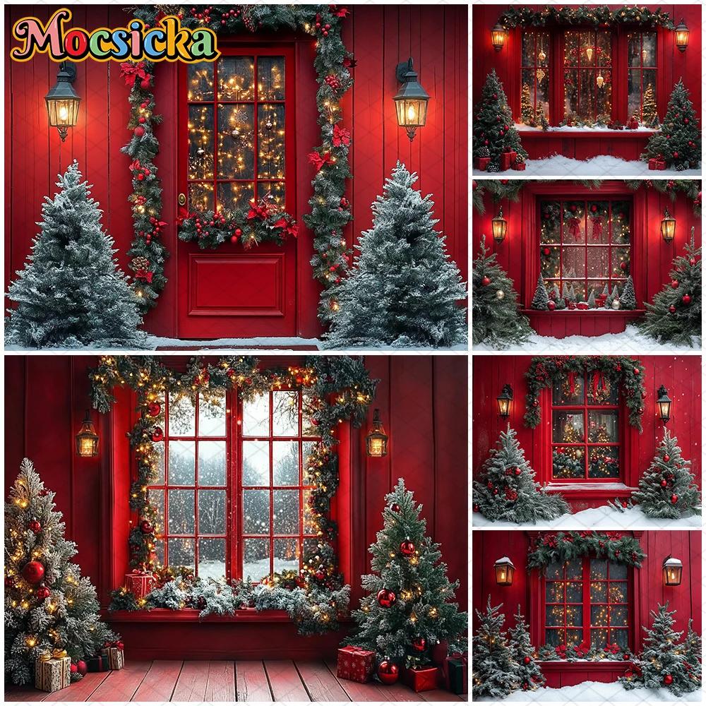 Mocsicka Big Christmas Tree Photography Backdrop Shooting Props Red Window Door Snow Gifts Decor Family Holiday Party Background
Mocsicka Big Christmas Tree Photography Backdrop Shooting Props Red Window Door Snow Gifts Decor Family Holiday Party Background