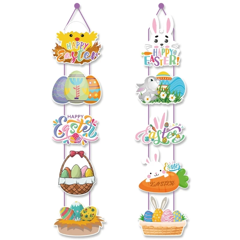 Easter Door Hanging Sign Cartoon Rabbit Colorful Eggs DIY 2024 Door Plaques Paper
Easter Door Hanging Sign Cartoon Rabbit Colorful Eggs DIY 2024 Door Plaques Paper