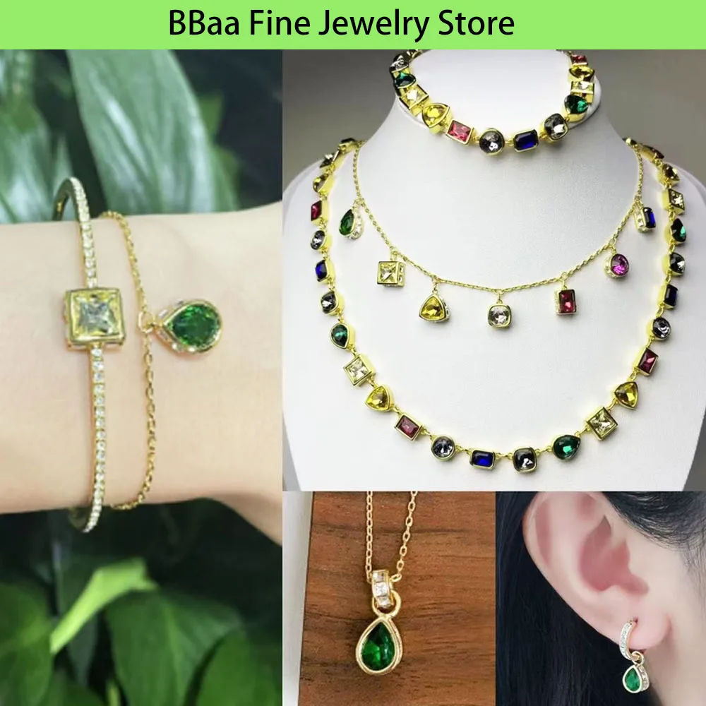 2024 New Colored Crystal Tassel Necklace, Earrings, Bracelets, Rings, Women's Jewelry Set, High Quality Party Gift
2024 New Colored Crystal Tassel Necklace, Earrings, Bracelets, Rings, Women's Jewelry Set, High Quality Party Gift