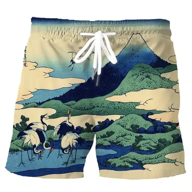 Винтажные мужские пляжные шорты, японские Ukiyo-e Wave Koi Phoenix Art Pattern, купальники с 3D принтом, летние поп-мужские повседневные шорты для доски
Винтажные мужские пляжные шорты, японские Ukiyo-e Wave Koi Phoenix Art Pattern, купальники с 3D принтом, летние поп-мужские повседневные шорты для доски