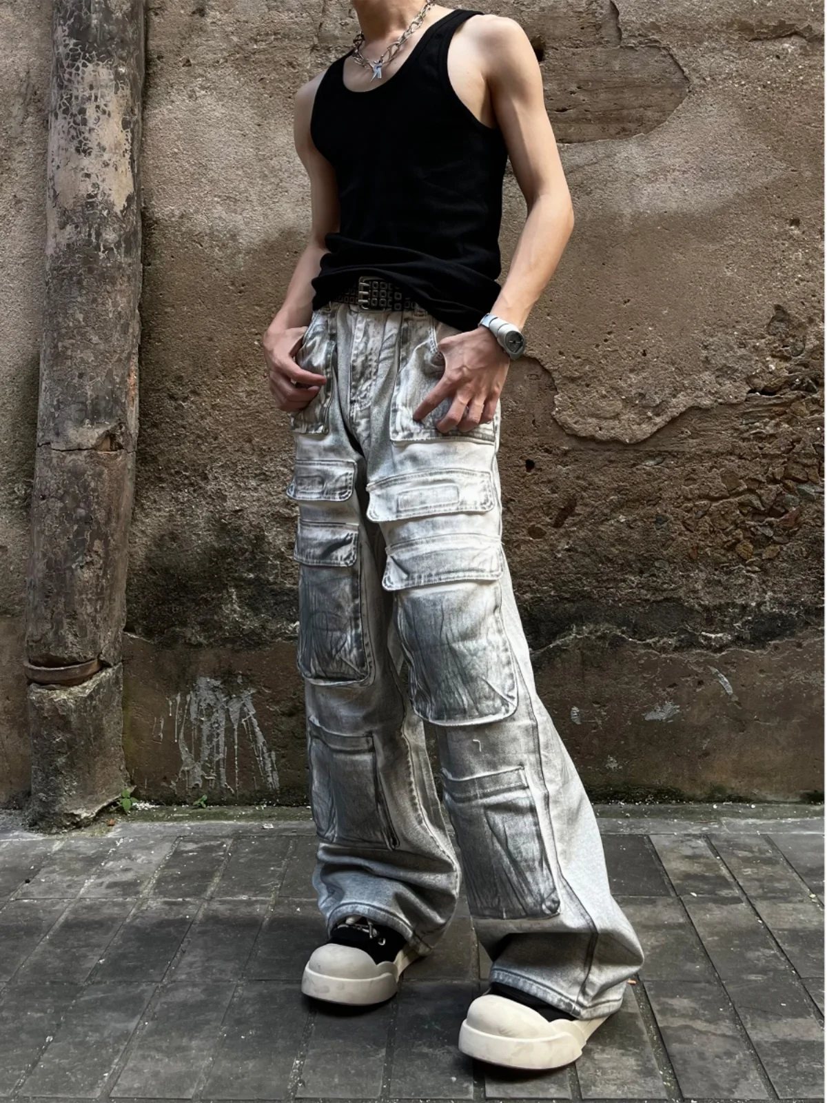 Мужские джинсы с несколькими карманами в американском стиле ретро, широкие длинные брюки DirFit, износостойкие джинсы прямого кроя
Мужские джинсы с несколькими карманами в американском стиле ретро, широкие длинные брюки DirFit, износостойкие джинсы прямого кроя