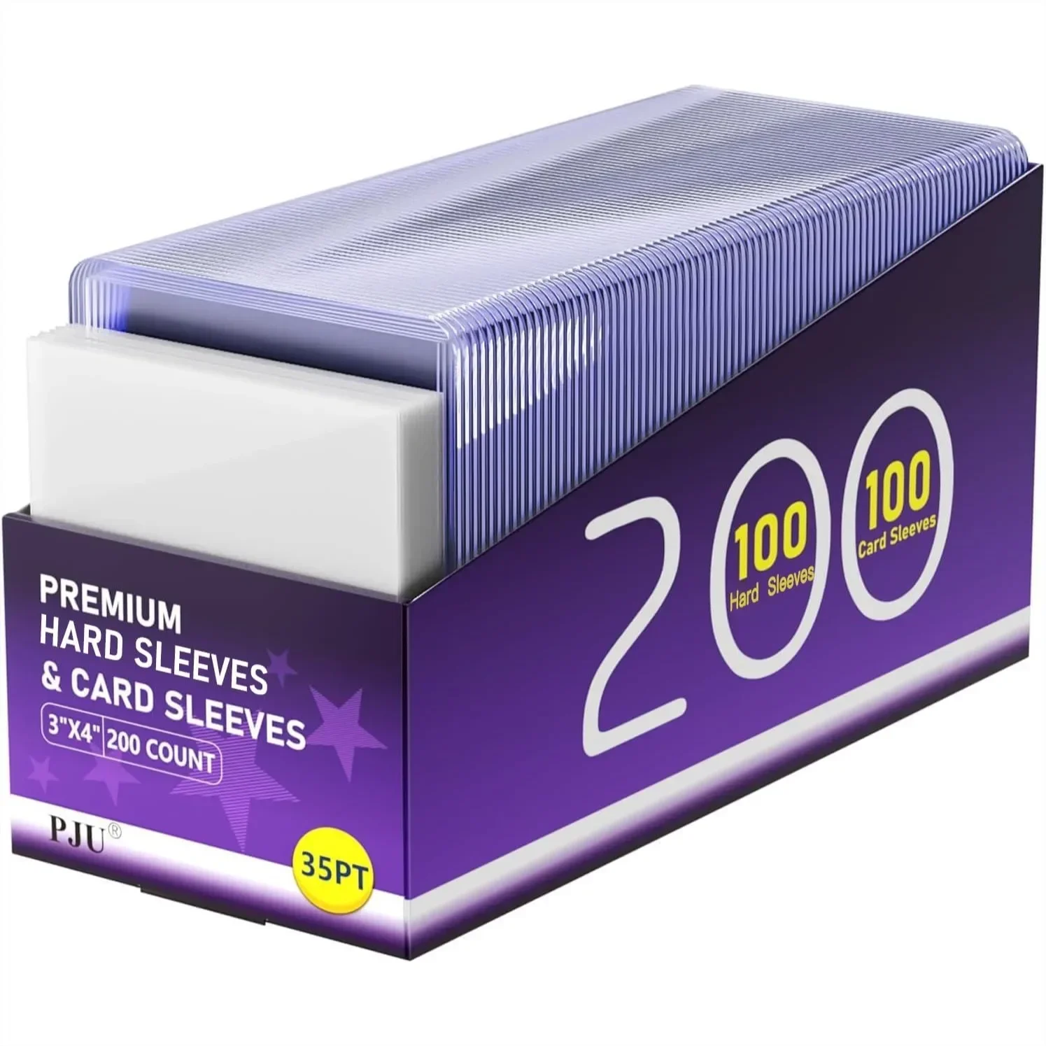 200 Card Sleeves Hard Plastic, Premium Baseball Card Sleeves 3x4 Trading Cards Holder for Sports Football Game Cards Protectors
200 Card Sleeves Hard Plastic, Premium Baseball Card Sleeves 3x4 Trading Cards Holder for Sports Football Game Cards Protectors