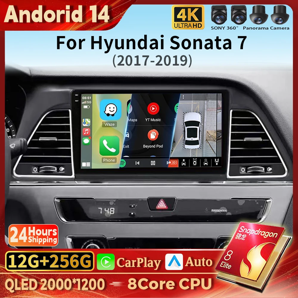 Android 14 Carplay Auto 2K Screen Car Radio Multimedia Player For Hyundai Sonata 7 LF 2017-2019 2DIN Autoradio Stereo Snapdragon
Android 14 Carplay Auto 2K Screen Car Radio Multimedia Player For Hyundai Sonata 7 LF 2017-2019 2DIN Autoradio Stereo Snapdragon
