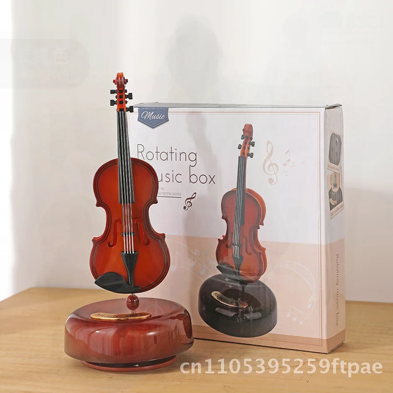 Rotating Music Box with Guitar And Violin Design Children's Birthday Gift Girls Modern Minimalist Living Room Ornament Plastic
Rotating Music Box with Guitar And Violin Design Children's Birthday Gift Girls Modern Minimalist Living Room Ornament Plastic