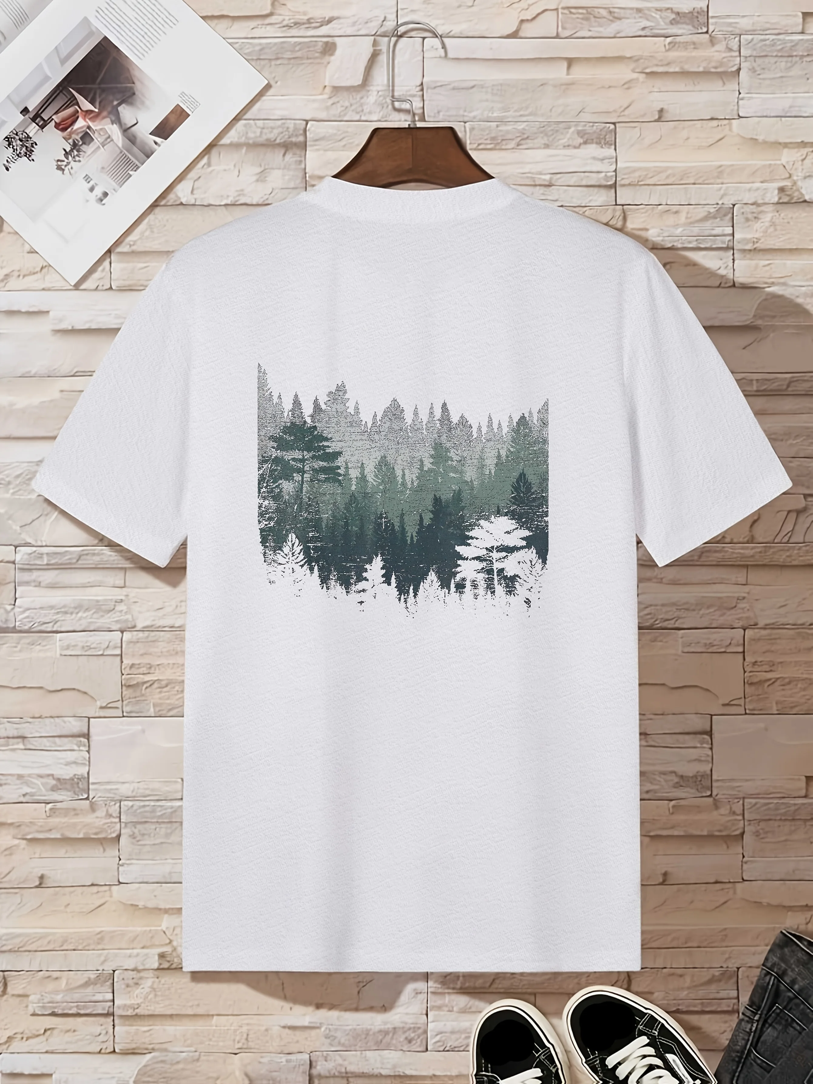 Forest & Mountain Graphic design -100% cotton O-neck summer short sleeve casual men's printed T-shirt.
Forest & Mountain Graphic design -100% cotton O-neck summer short sleeve casual men's printed T-shirt.