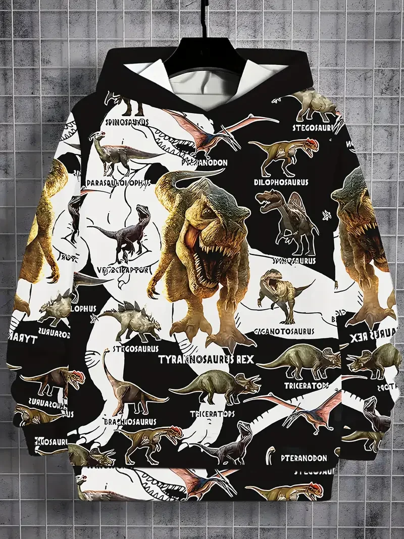Повседневная и модная толстовка с капюшоном и 3D-принтом динозавра для мальчиков, осенняя спортивная одежда с принтом всего тела, подходит для использования на открытом воздухе
Повседневная и модная толстовка с капюшоном и 3D-принтом динозавра для мальчиков, осенняя спортивная одежда с принтом всего тела, подходит для использования на открытом воздухе