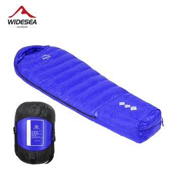 Widesea Waterproof Cold Temperature Winter Sleeping Bag Down Spring Autumn Outdoor Traveling Hiking Backpacking Tent Bed