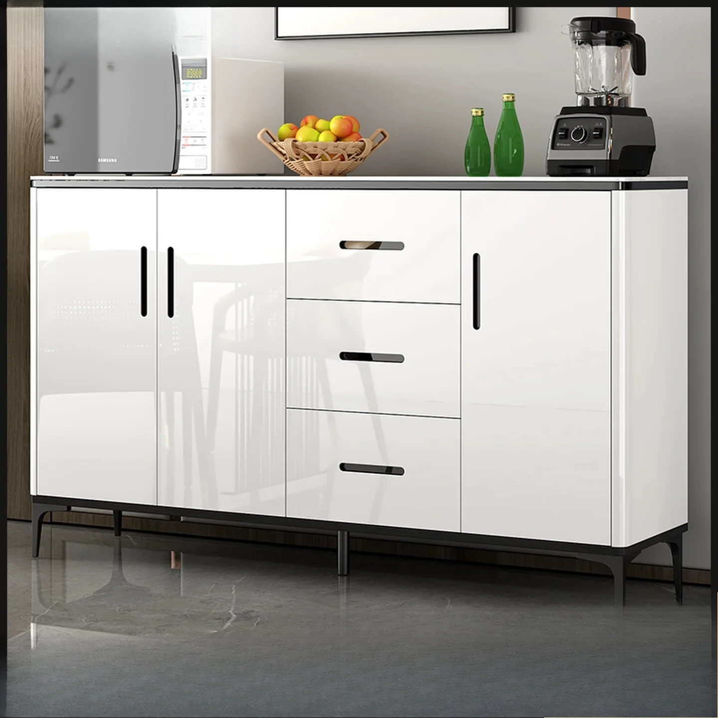 Large-capacity living room, tea storage integrated by the side of the meal, storage against the wall, kitchen bowl cabinet
Large-capacity living room, tea storage integrated by the side of the meal, storage against the wall, kitchen bowl cabinet