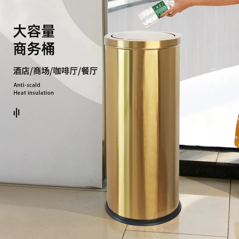 Stainless steel trash can large large capacity flip cover commercial office building hotel lobby double bucket belt
Stainless steel trash can large large capacity flip cover commercial office building hotel lobby double bucket belt