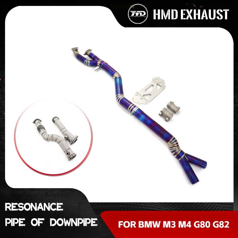 HMD exhaust system titanium alloy performance middle pipe + SS304 downpipe for BMW M3 M4 G80 G83 car modification parts
HMD exhaust system titanium alloy performance middle pipe + SS304 downpipe for BMW M3 M4 G80 G83 car modification parts