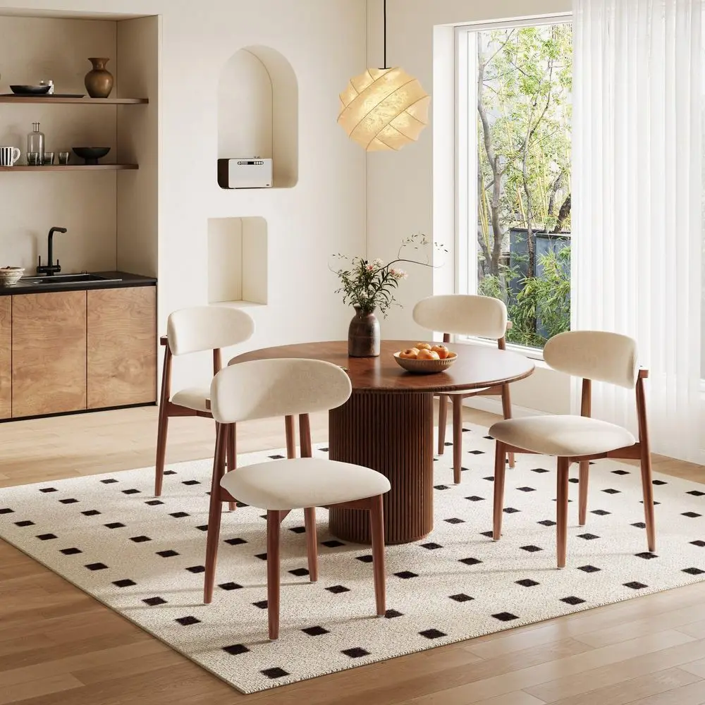 Dining Chairs Set of 4, Modern Kitchen Chair, holstered Dining Chair with Ergonomic Backrest and NonSlip Foot Pads, Farmhouse
Dining Chairs Set of 4, Modern Kitchen Chair, holstered Dining Chair with Ergonomic Backrest and NonSlip Foot Pads, Farmhouse