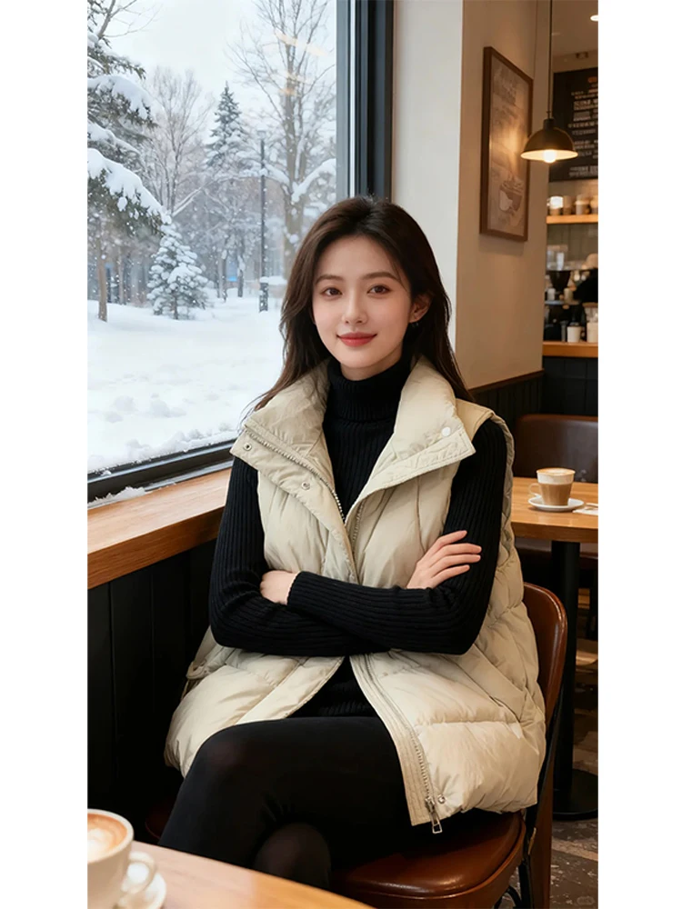 Faionable Versatile Women's down Cotton Vest Svel Loose Fit Winter Outerwear Cleanfit Sle Warmth kets ort Coat
Faionable Versatile Women's down Cotton Vest Svel Loose Fit Winter Outerwear Cleanfit Sle Warmth kets ort Coat