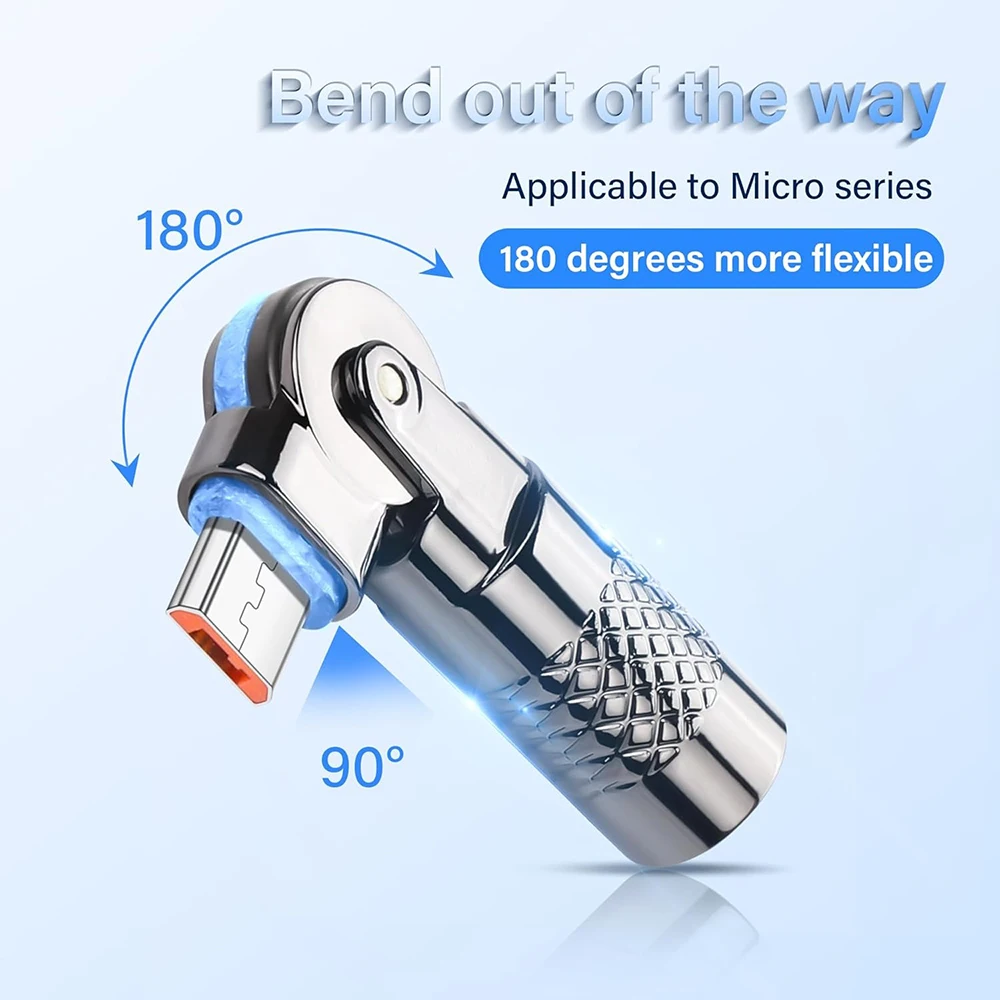 180 Degree Rotatable Micro USB 2.0 Connector Micro-usb to Type C Charge and Data Adapte for Android Phone Tablet and More
180 Degree Rotatable Micro USB 2.0 Connector Micro-usb to Type C Charge and Data Adapte for Android Phone Tablet and More