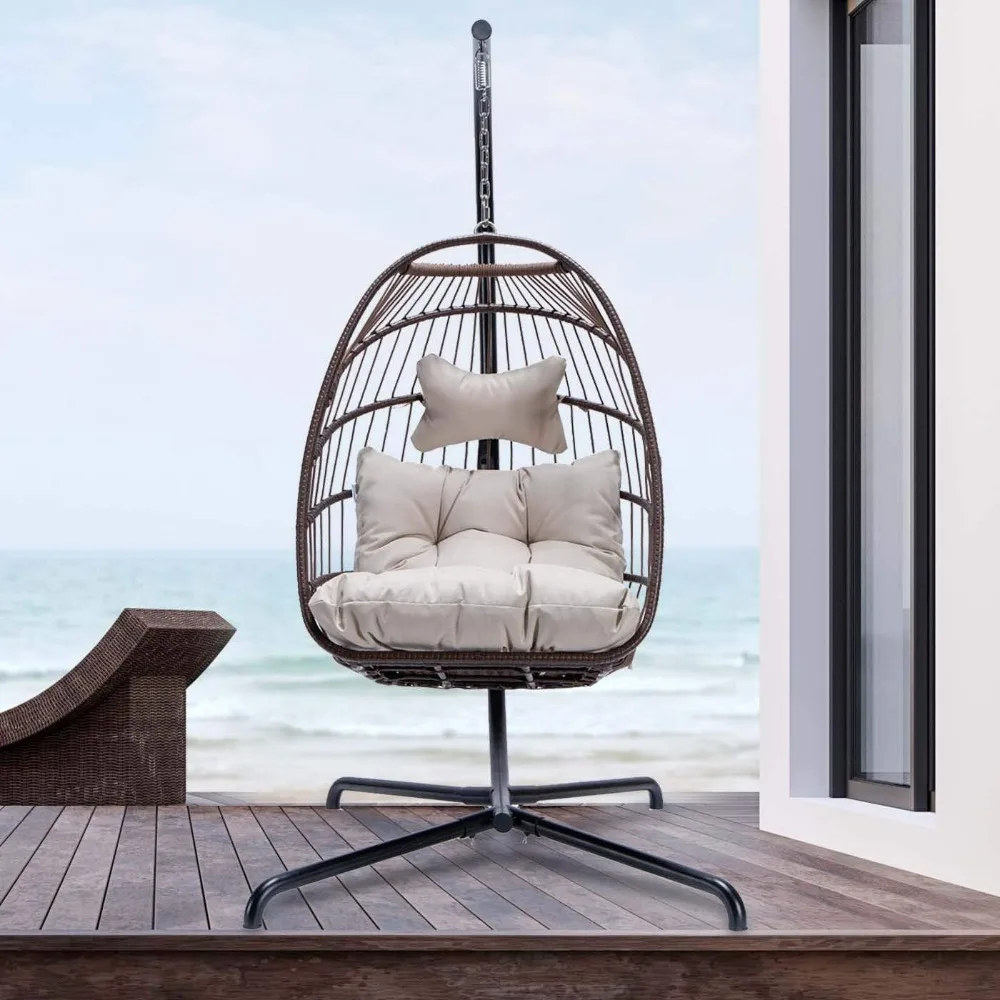 Patio Hanging Chair Swing Hammock Basket Egg Chairs UV Resistant Cushions with Aluminum Frame 350lbs Capaticy for Indoor Outdoor
Patio Hanging Chair Swing Hammock Basket Egg Chairs UV Resistant Cushions with Aluminum Frame 350lbs Capaticy for Indoor Outdoor