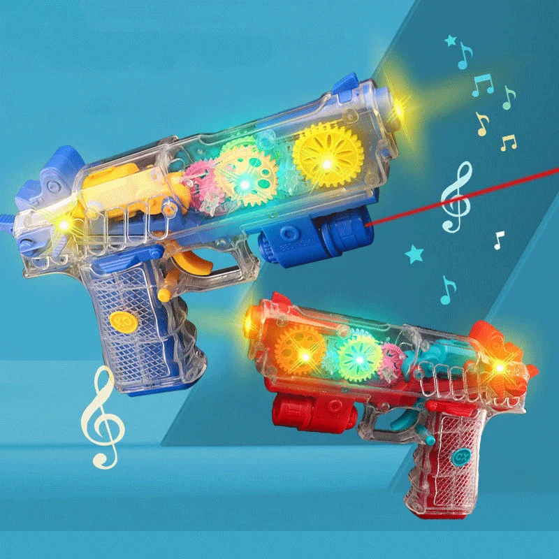 Electric Sound and Light Transparent Gear Gun Boys and Girls Light Music Octave Gun Children's Transparent Toy Gun For Kids Gift
Electric Sound and Light Transparent Gear Gun Boys and Girls Light Music Octave Gun Children's Transparent Toy Gun For Kids Gift