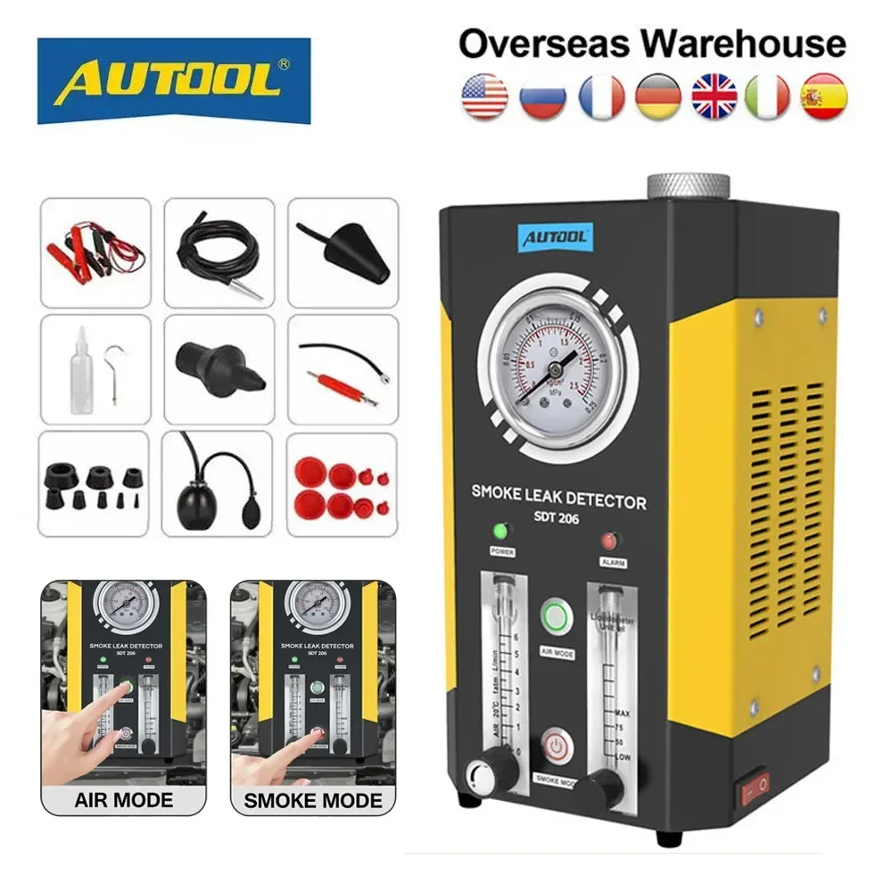 AUTOOL Original SDT206 Smoke Generator for Cars Car Smoke Machines Leak Locator Automotive Diagnostic Leak Detector
AUTOOL Original SDT206 Smoke Generator for Cars Car Smoke Machines Leak Locator Automotive Diagnostic Leak Detector