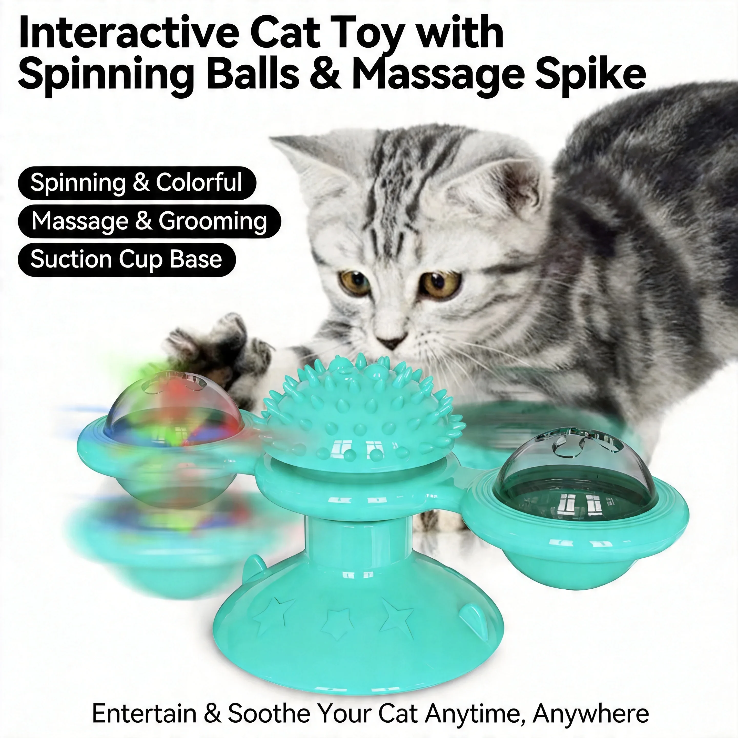 Windmill Cat Toy – Interactive Puzzle Toy for Cats with Whirligig Turntable, Kitten Brush Teeth Game, Rotating Pet Supplies
Windmill Cat Toy – Interactive Puzzle Toy for Cats with Whirligig Turntable, Kitten Brush Teeth Game, Rotating Pet Supplies