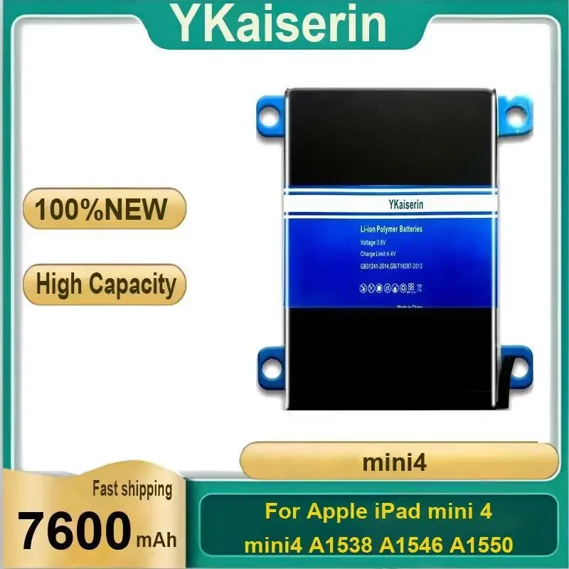 Li-on Tablet Battery for Apple IPad Mini 4 Mini4 A1538 A1546 A1550 Replacement Portablet Batteries 7600mAh Warranty + Track Code
Li-on Tablet Battery for Apple IPad Mini 4 Mini4 A1538 A1546 A1550 Replacement Portablet Batteries 7600mAh Warranty + Track Code