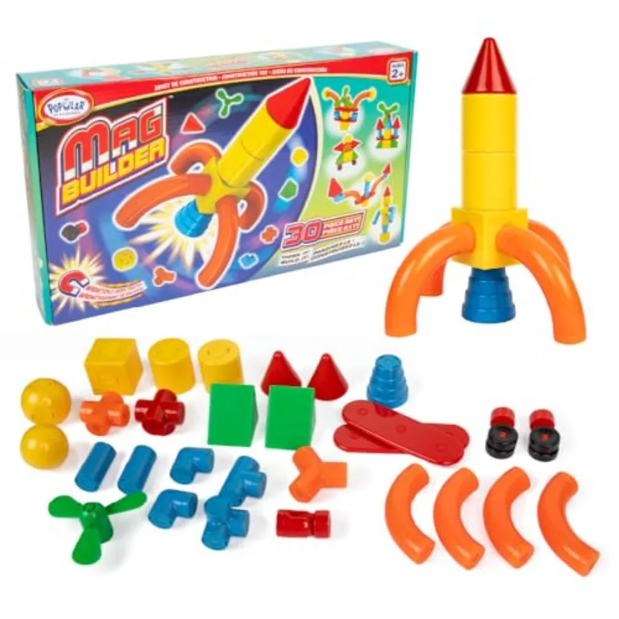 Mag Builder Building Set Magnetic Connecting Toy for Imagination and Creative Play Crazy Shapes Gift for - 30 Pcs
Mag Builder Building Set Magnetic Connecting Toy for Imagination and Creative Play Crazy Shapes Gift for - 30 Pcs