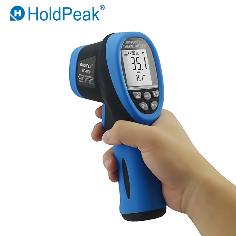 HP-1320 Infrared Thermometer -50°C~1320°C Non-Contact Digital Laser Temperature Gun with Adjustable Emissivity Backlight
HP-1320 Infrared Thermometer -50°C~1320°C Non-Contact Digital Laser Temperature Gun with Adjustable Emissivity Backlight