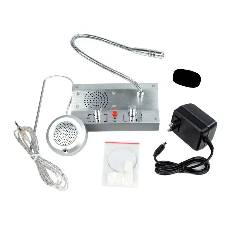 Anti-interference Dual-Way Intercommunication Microphone Talk Through Glass Bank Window Intercom System E330-M
Anti-interference Dual-Way Intercommunication Microphone Talk Through Glass Bank Window Intercom System E330-M