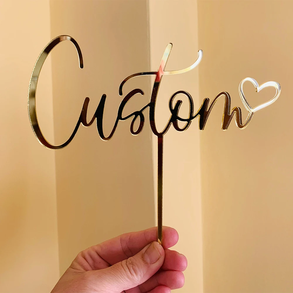 Personalized Name Cake Topper Heart Shape Custom Wedding Cake Topper Customizable with Any Name for Birthdays and Wedding
Personalized Name Cake Topper Heart Shape Custom Wedding Cake Topper Customizable with Any Name for Birthdays and Wedding