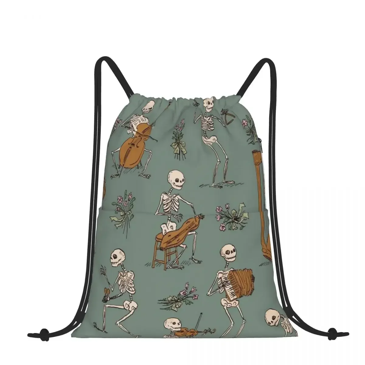 Drawstring Backpack Skeleton Orchestra Shoulder Bag Zipper Pocket Sports & Travel Hikes Portables Bag
Drawstring Backpack Skeleton Orchestra Shoulder Bag Zipper Pocket Sports & Travel Hikes Portables Bag