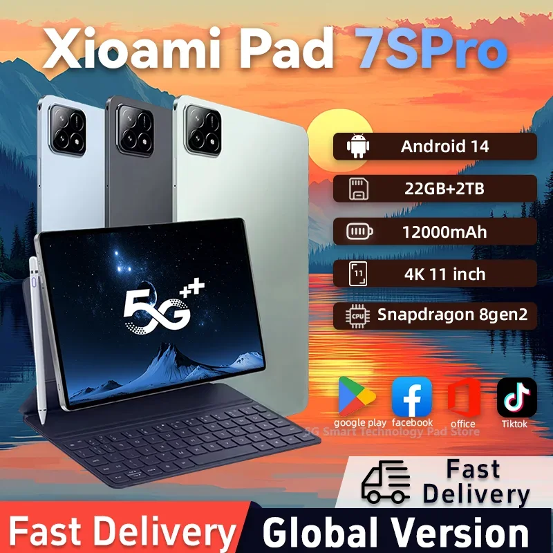 2025 New Original Global Edition Tablet PC Pad 7S Pro Snapdragon 8gen2 Android 14 HD 4K 22GB+2TB 5G Tablet Dual SIM WIFI tablet
2025 New Original Global Edition Tablet PC Pad 7S Pro Snapdragon 8gen2 Android 14 HD 4K 22GB+2TB 5G Tablet Dual SIM WIFI tablet