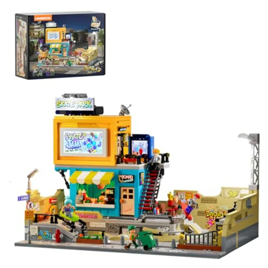 Skate Park Lighting Building Blocks Set - Street Fusion City Town Modular Playset Collection Display Kit with Minifigures 1903
Skate Park Lighting Building Blocks Set - Street Fusion City Town Modular Playset Collection Display Kit with Minifigures 1903