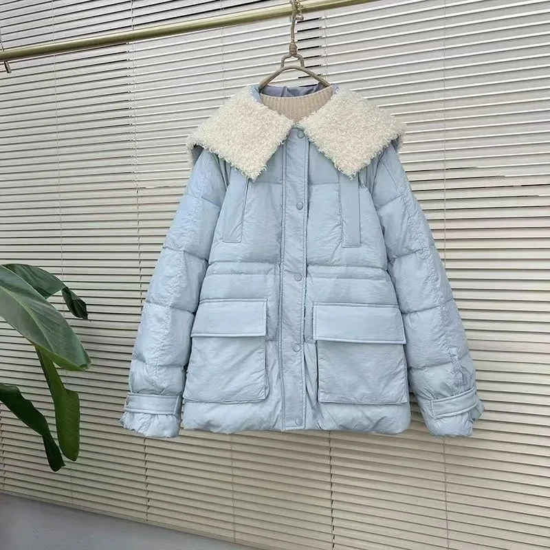 Parkas Women's Clothing 2023 New Down Cotton Jacket Blue Wool Coat Female Loose Winter Jackets Warm Thicken Puffer Outwear
Parkas Women's Clothing 2023 New Down Cotton Jacket Blue Wool Coat Female Loose Winter Jackets Warm Thicken Puffer Outwear
