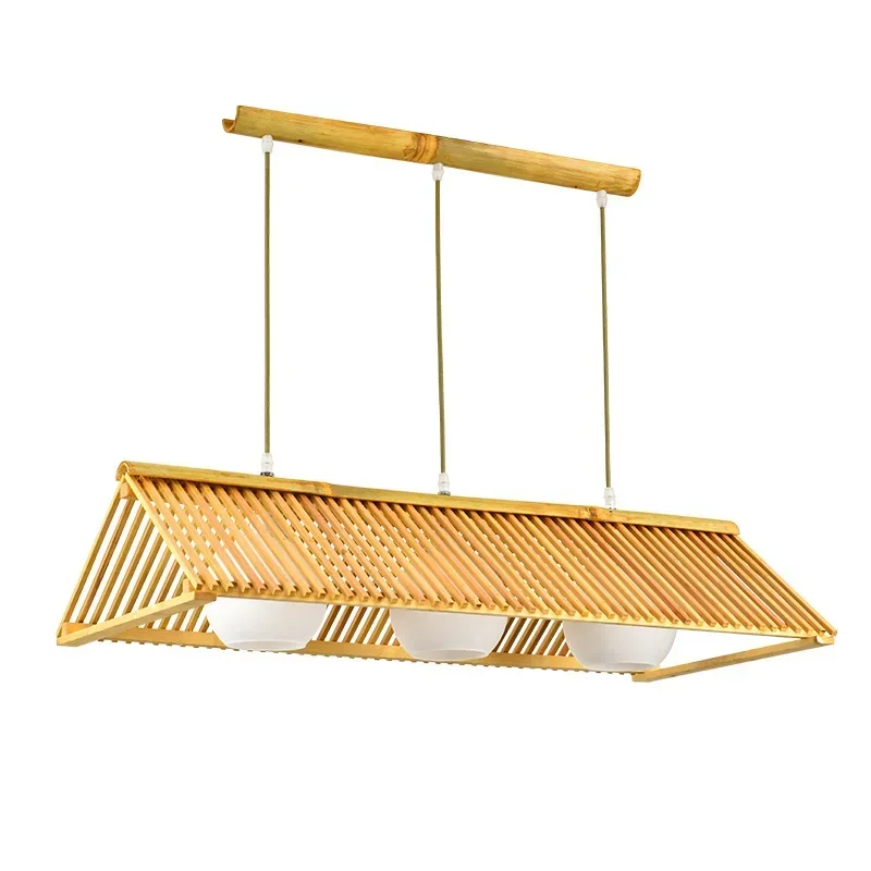 Bamboo art bar pendant lamp Chinese style tea house retro Zen bamboo woven bamboo art pendant lamp
Bamboo art bar pendant lamp Chinese style tea house retro Zen bamboo woven bamboo art pendant lamp