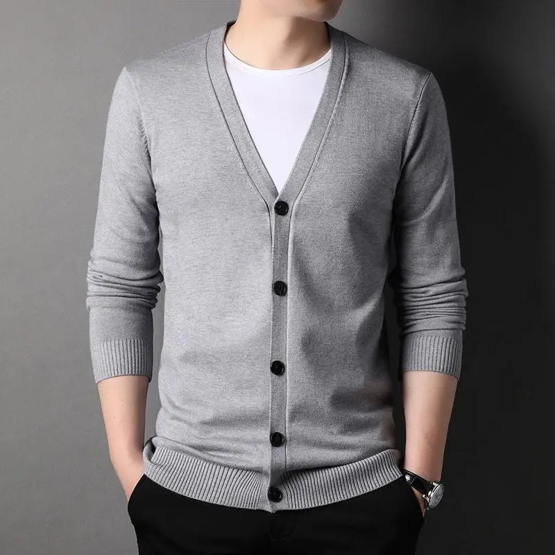 Spring Autumn Knitted Cardigan Slim Fit Casual Button up Large V Neck Sweater Jacket Youth Fashionable Korean Style Outerwear
Spring Autumn Knitted Cardigan Slim Fit Casual Button up Large V Neck Sweater Jacket Youth Fashionable Korean Style Outerwear
