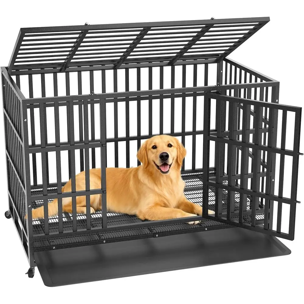 Прочный ящик для собак 48 XL со съемной кастрюлей, надежный и устойчивый к тревогу, металлическая клетка на колесах для больших пород
Прочный ящик для собак 48 XL со съемной кастрюлей, надежный и устойчивый к тревогу, металлическая клетка на колесах для больших пород