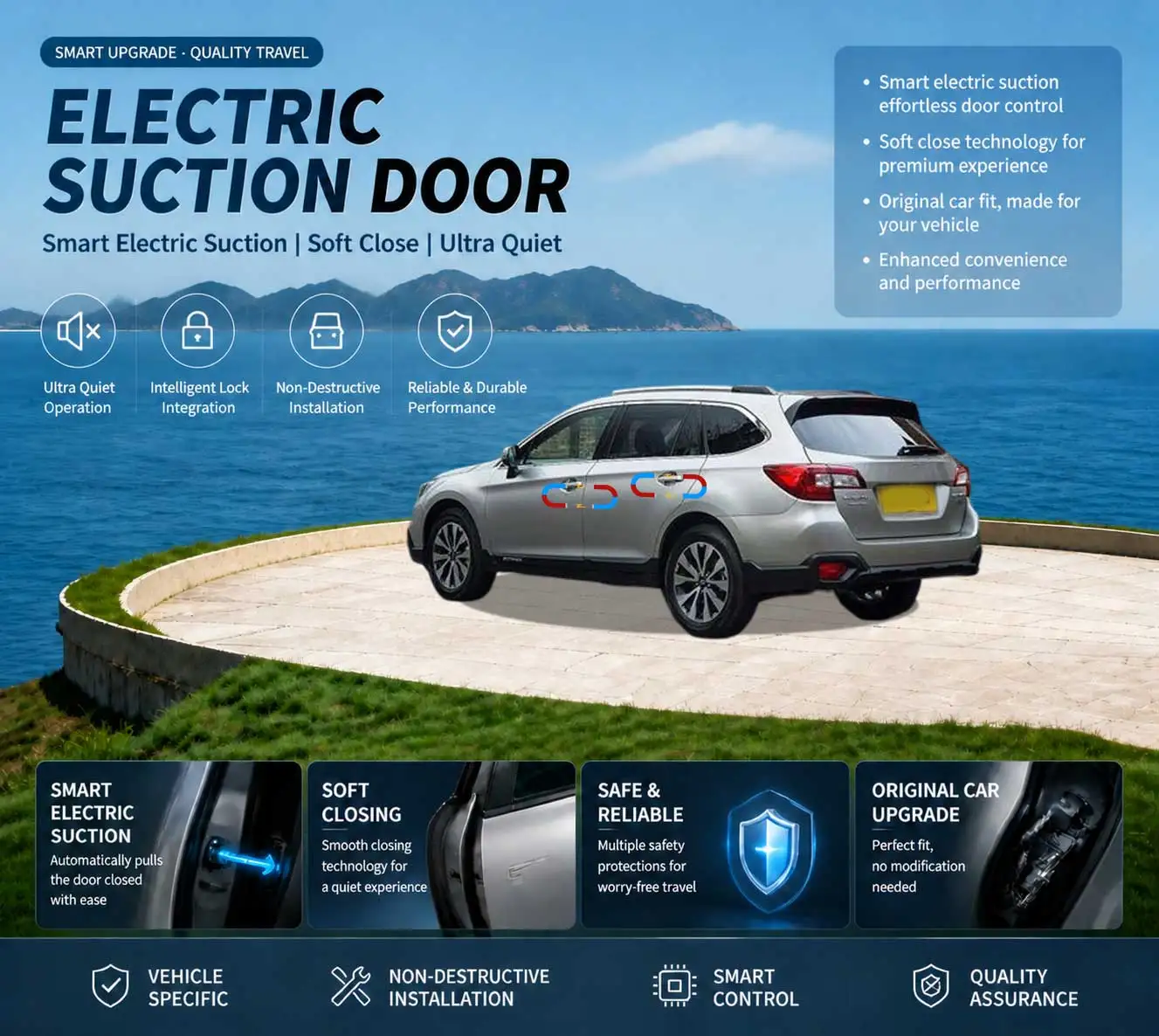 Car-Specific Auto Soft Close Door & Electric Tailgate Modification Kit for Subaru Outback 5th Gen BS 2015-2019
Car-Specific Auto Soft Close Door & Electric Tailgate Modification Kit for Subaru Outback 5th Gen BS 2015-2019