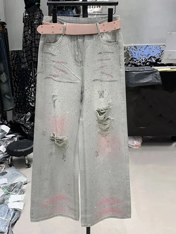 Summer 2026 Women's Casual High Waist Loose Slim Straight Leg Jeans Distressed Hole Denim Pants Breathable Comfortable Fit
Summer 2026 Women's Casual High Waist Loose Slim Straight Leg Jeans Distressed Hole Denim Pants Breathable Comfortable Fit
